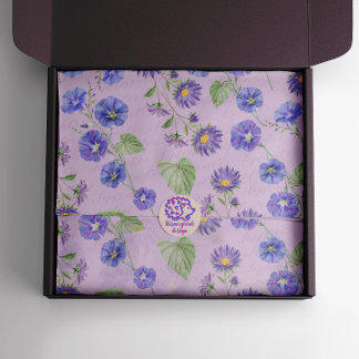 Papier Mousseline Septembre Mois de naissance Fleurs Aster Matin glo