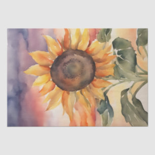 Papier Mousseline Sérénade de tournesol en aquarelle