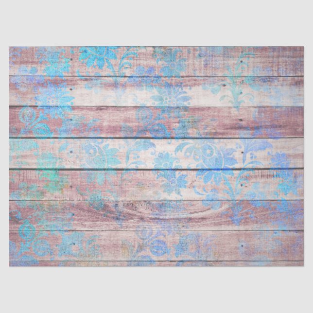 Papier Mousseline Série de bois Shabby Chic Design 7 (Recto)