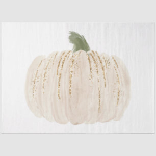 Papier Mousseline Série de citrouilles pailletées aquarelle Design 2