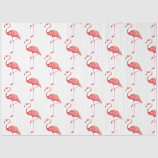 Papier Mousseline Série de design 1 au lavis de flamant rose