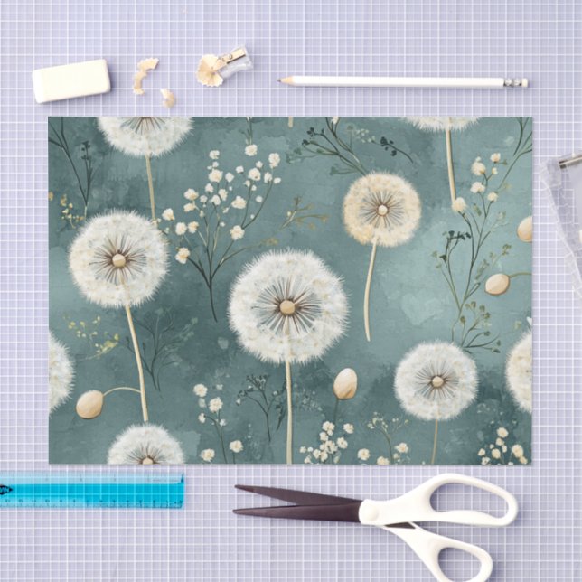 Papier Mousseline Série Design Pissenlit #16 (Artisanat)