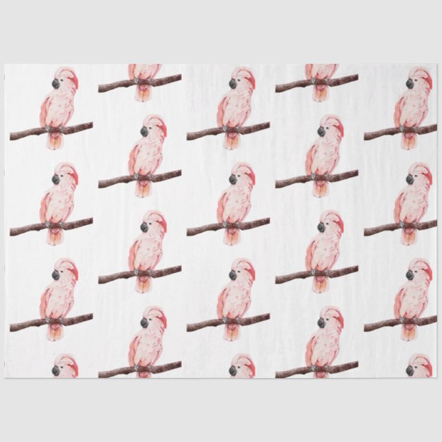 Papier Mousseline Série d'oiseaux tropicaux : Cockatoo Design 2 (Recto)
