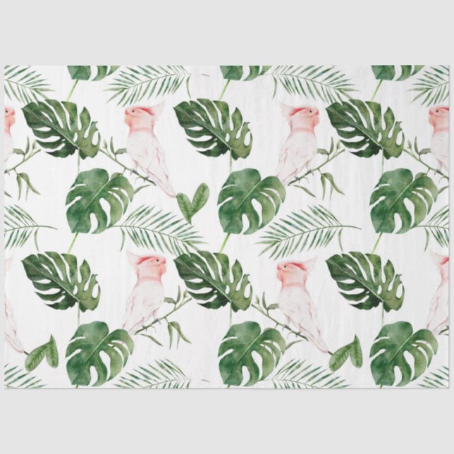 Papier Mousseline Série d'oiseaux tropicaux : Matrices Design 4 (Recto)