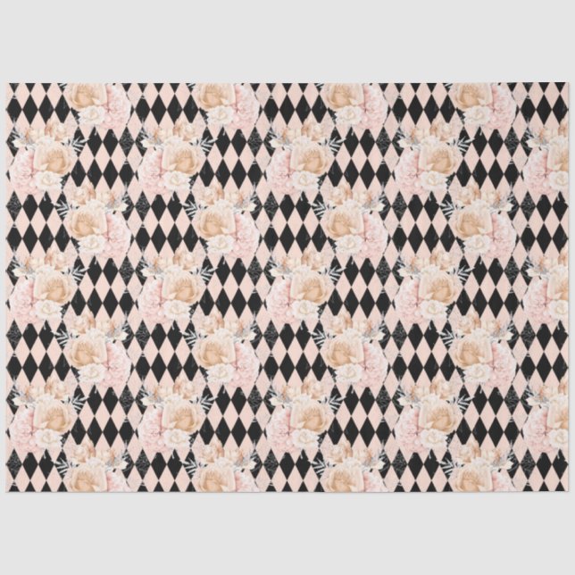 Papier Mousseline Série Peach and Silver Design 14 (Recto)