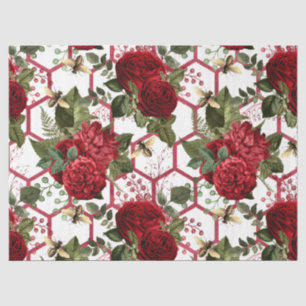 Papier Mousseline Série Red Rose Bee Design 49