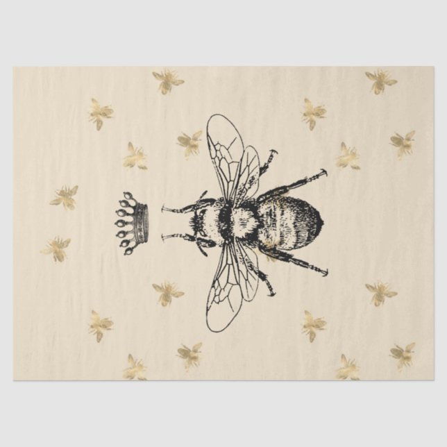 Papier Mousseline Série Tea Garden Bee Design 57 (Recto)