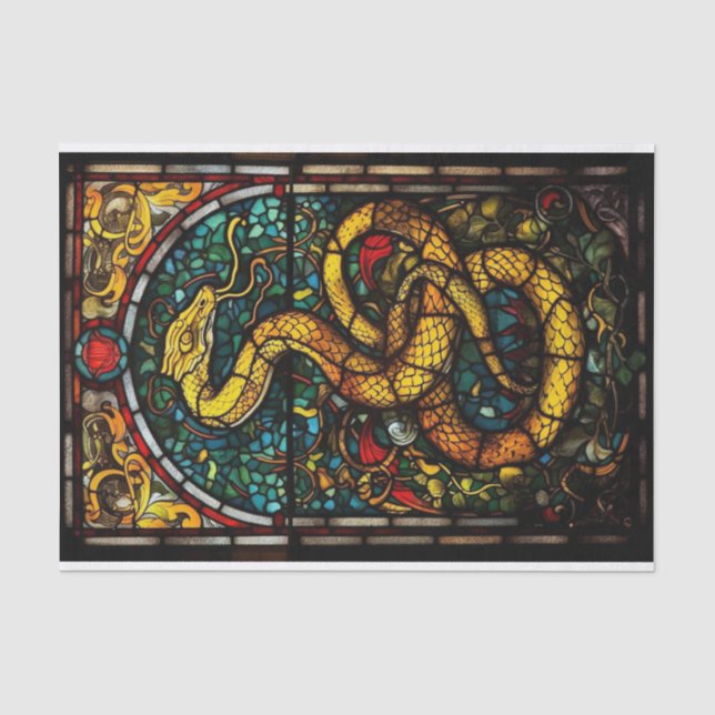 Papier Mousseline Serpent en verre tendu (Recto)