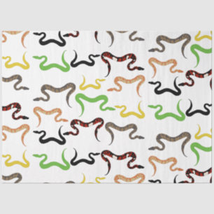 Papier Mousseline Serpents colorés Python Reptile Motif