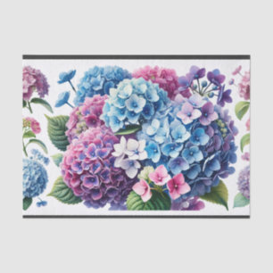 Papier Mousseline serviettes, decoupage, hydrangeas, crea