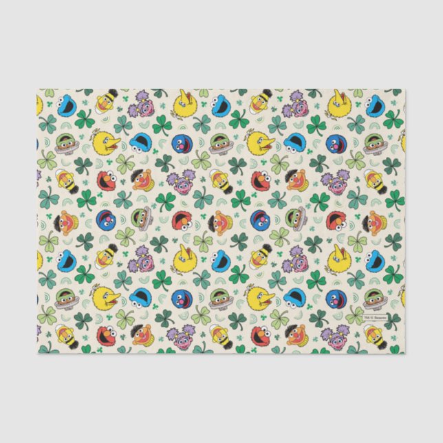 Papier Mousseline Sesame Street St. Patrick's Day Motif (Recto)