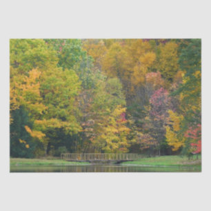 Papier Mousseline Seven Springs Fall Bridge II Autumn Paysage