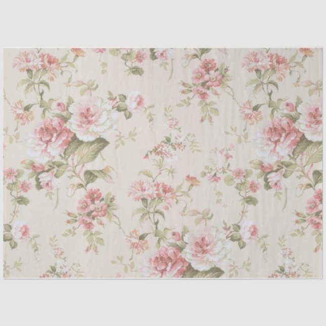 Papier Mousseline Shabby Chic Collage Series Design 15 (Recto)