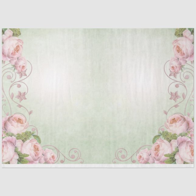 Papier Mousseline Shabby Chic Collage Series Design 6 (Recto)