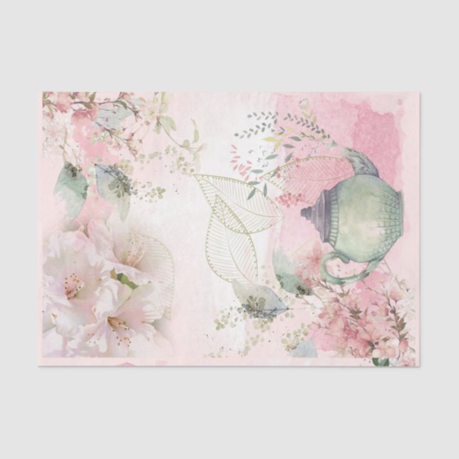 Papier Mousseline Shabby Chic Écriture Série Design 5 (Recto)