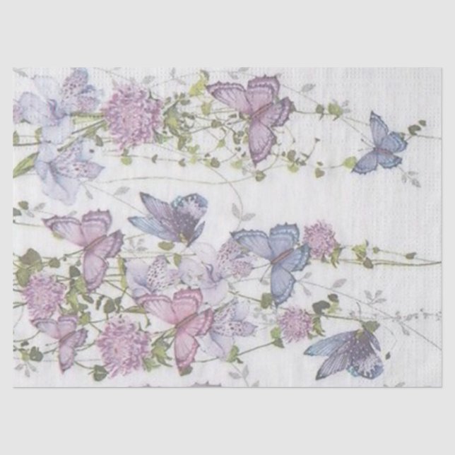 Papier Mousseline Shabby Chic Lilac Series Design 15 (Recto)