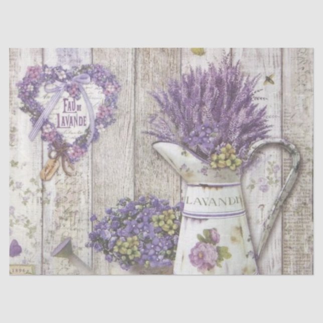 Papier Mousseline Shabby Chic Lilac Series Design 28 (Recto)