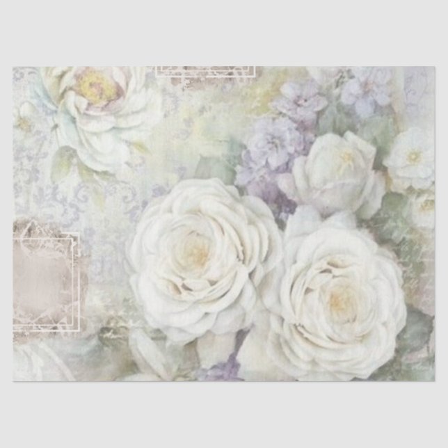 Papier Mousseline Shabby Chic Lilac Series Design 29 (Recto)