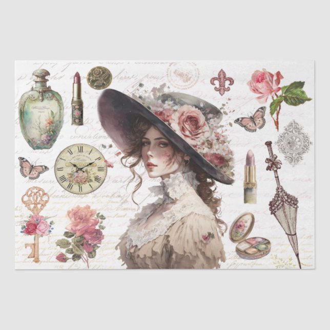 Papier Mousseline Shabby Chic Project Tissue Paper (Recto)