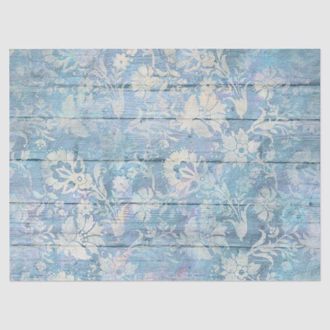 Papier Mousseline Shabby Chic Wood Series Design 15 (Recto)