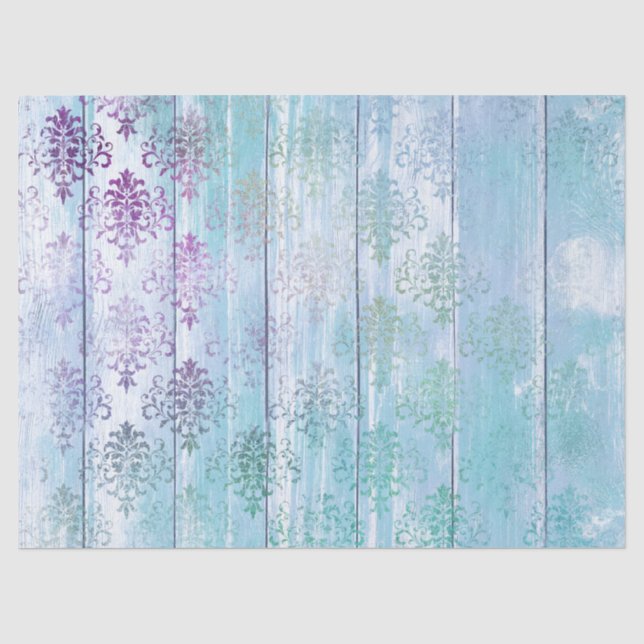 Papier Mousseline Shabby Chic Wood Series Design 2 (Recto)