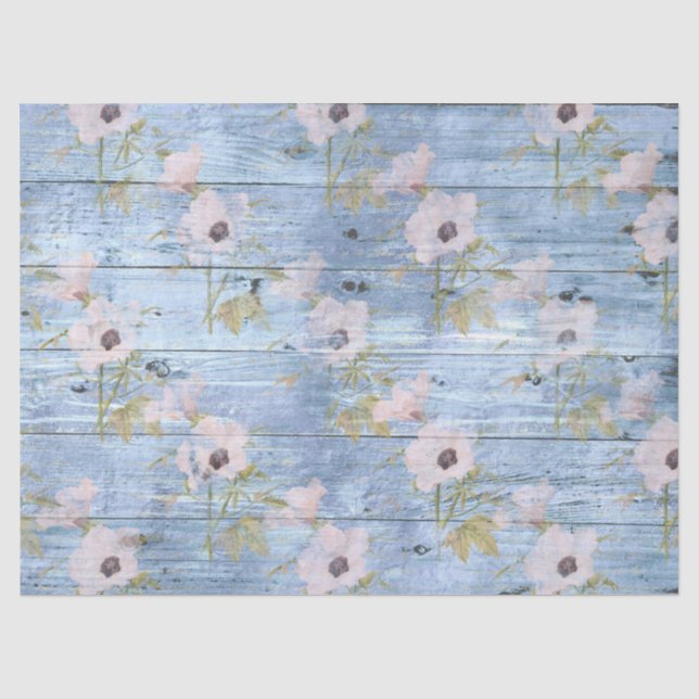 Papier Mousseline Shabby Chic Wood Series Design 4 (Recto)