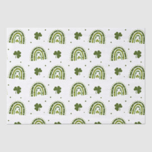Papier Mousseline Shamrock vert Boho Rainbow St.Patrick's Day