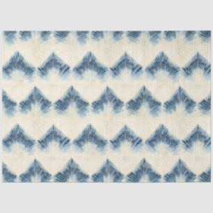 Papier Mousseline Shibori Blue Japanese Textile Art No 1