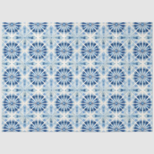 Papier Mousseline Shibori Blue Japanese Textile Art No 10