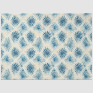 Papier Mousseline Shibori Blue Japanese Textile Art No 16
