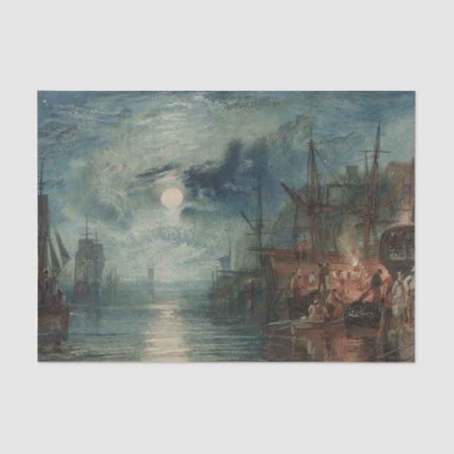 Papier Mousseline Shields, sur la rivière Tyne par J.M.W. Turner (Recto)