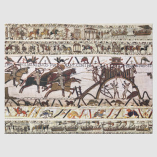 PAPIER MOUSSELINE SIÈGE DE LA TAPISSERIE DE BAYEUX DE DINAN, ATTAQUE