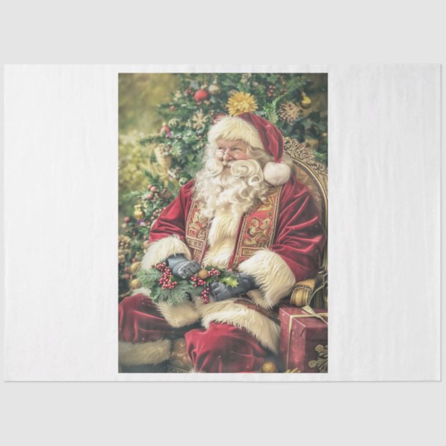 Papier Mousseline Siège Père Noël (Recto)