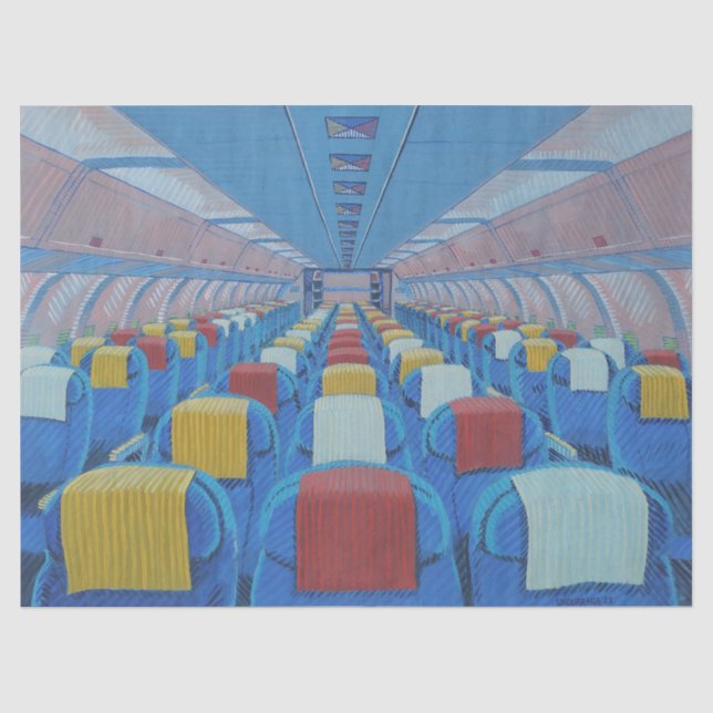 Papier Mousseline Sièges d'avion (par Gregorio Undurraga) (Recto)