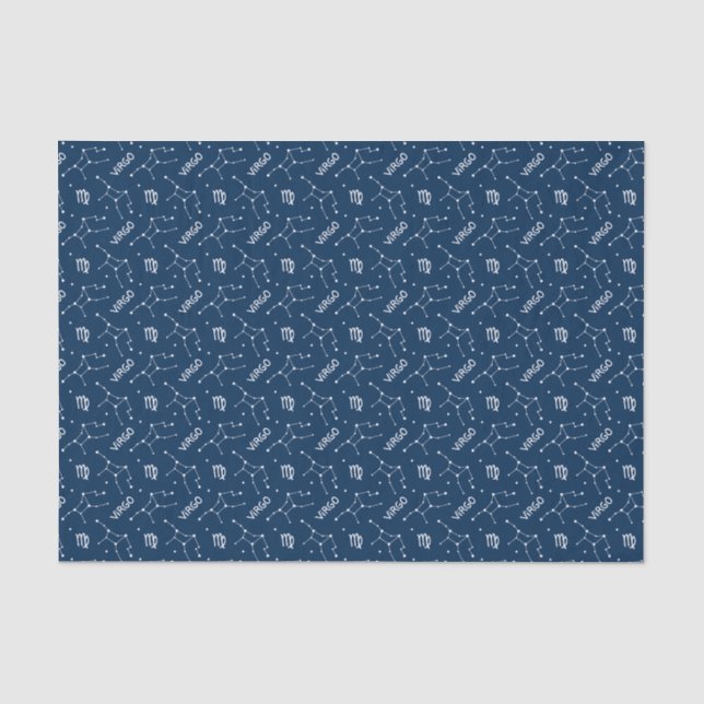 Papier Mousseline SIGNE Astrologique Virgo Zodiac Motif (Recto)