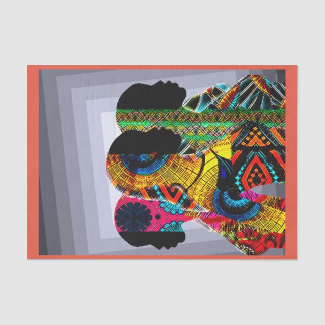 Papier Mousseline Silhouette Afrocentrique (Recto)