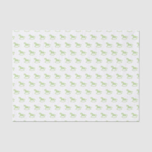 Papier Mousseline Silhouette Cheval Rocailleur Papier Tissu Vert