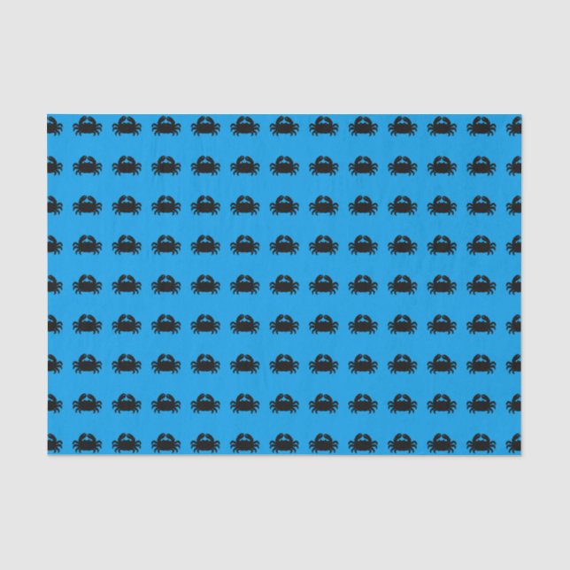 Papier Mousseline Silhouette du crabe noir (Recto)