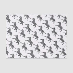 Papier Mousseline Silhouette noir et gris clair Zebra