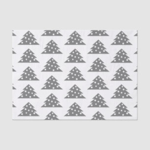 Papier Mousseline Simple blanc gris sapin de Noël Patten Holiday