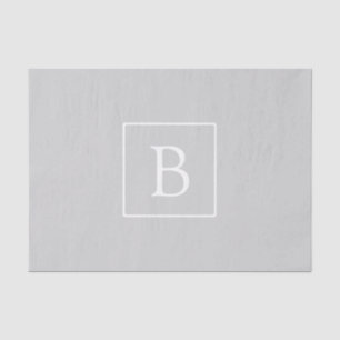 Papier Mousseline Simple Light Grey monogram