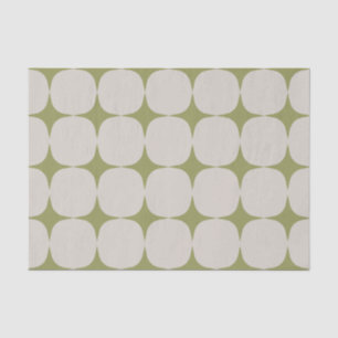 Papier Mousseline Simple Mid-Century Moderne Sage Motif vert