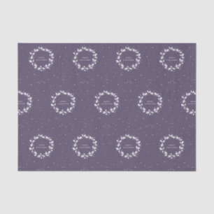 Papier Mousseline Simple moderne violet Joyeux Noël Holly Wreath