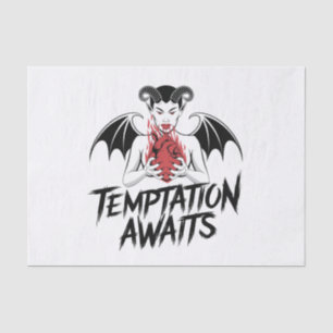 Papier Mousseline Sinister Gothic Demon Design - Tentation Attend