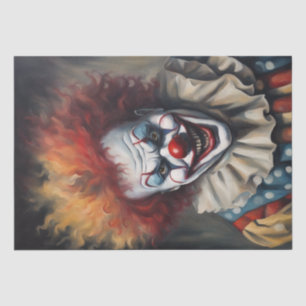 Papier Mousseline Sinister Grin : Découpage clown effrayant