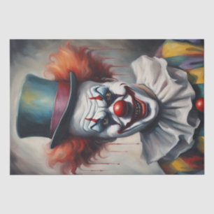 Papier Mousseline Sinister Grin : Découpage clown effrayant