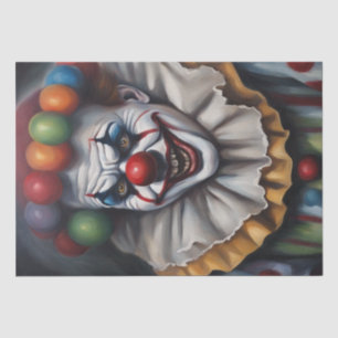 Papier Mousseline Sinister Grin : Découpage clown effrayant