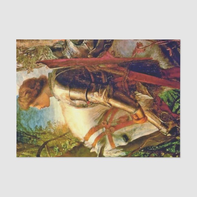 Papier Mousseline “Sir Galahad” par George Frederic Watts (Recto)