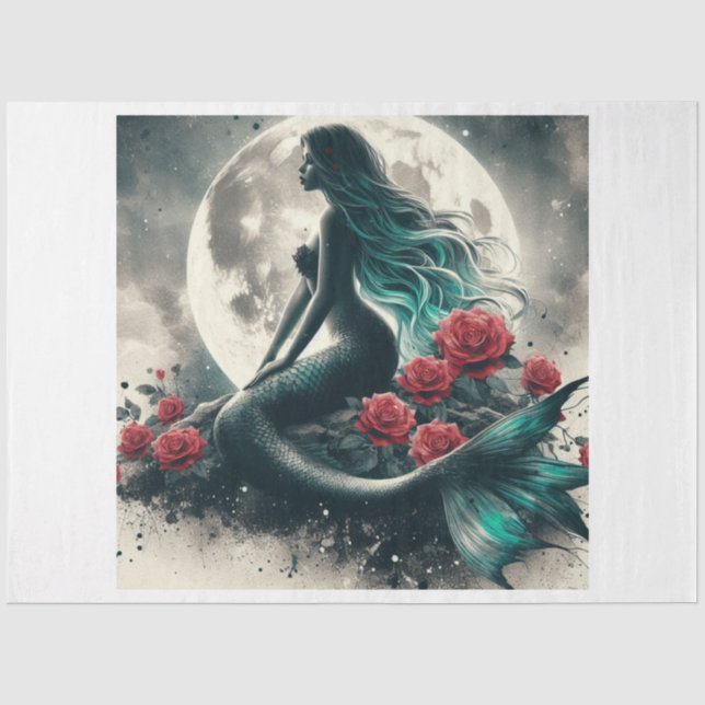 Papier Mousseline Sirène au clair de lune (Recto)