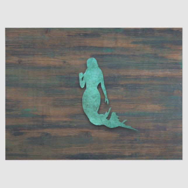 Papier Mousseline Sirène rustique (Teal) (Recto)